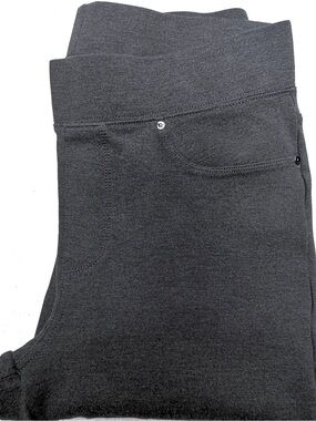 Seven7 Knit Pants Women’s M Charcoal Gray Elastic Waist Stretch 30” EUC